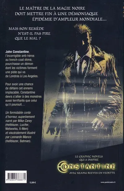 Verso de l'album Hellblazer Tome 1 Toutes ses machines