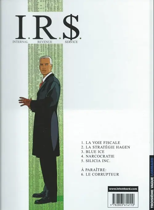 Verso de l'album I.R.$. Tome 2 La stratégie Hagen