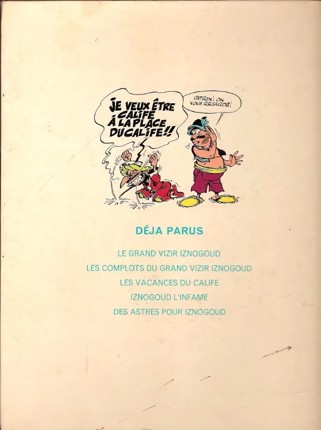Verso de l'album Iznogoud Tome 6 Iznogoud et l'ordinateur magique