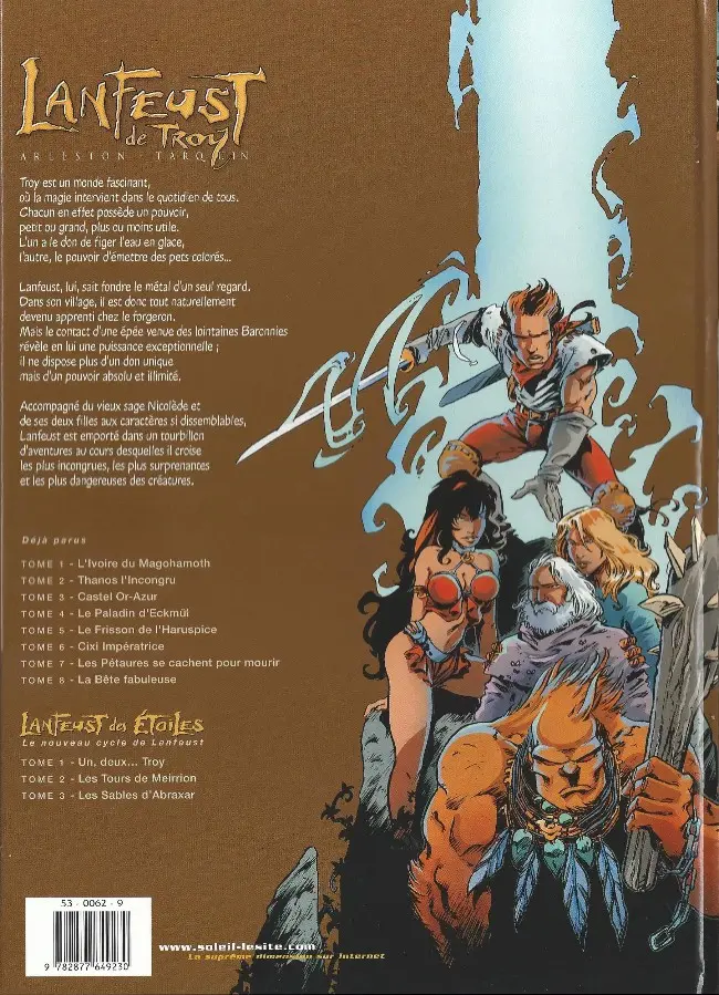 Verso de l'album Lanfeust de Troy Tome 7 Les pétaures se cachent pour mourir