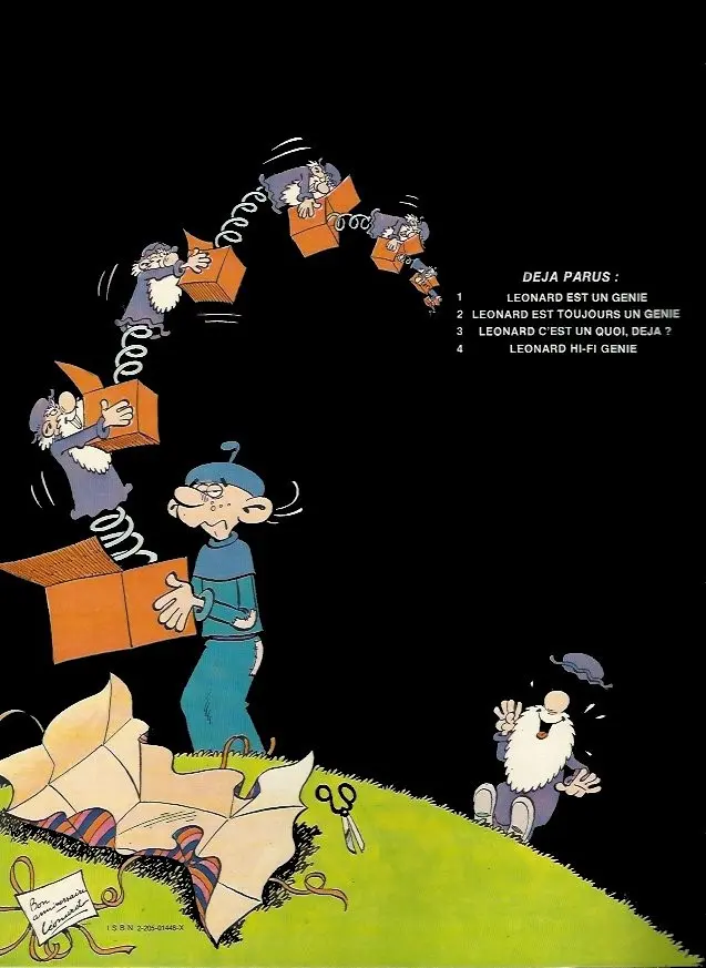 Verso de l'album Léonard Tome 3 Léonard c'est un quoi, déjà ?