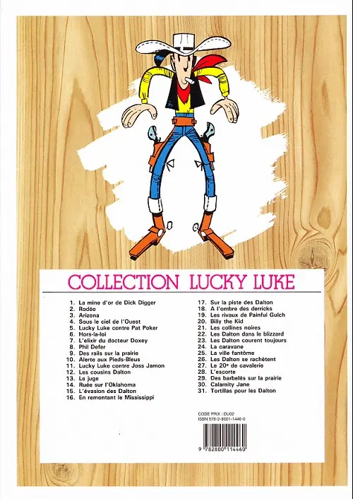 Verso de l'album Lucky Luke Tome 6 Hors-la-loi
