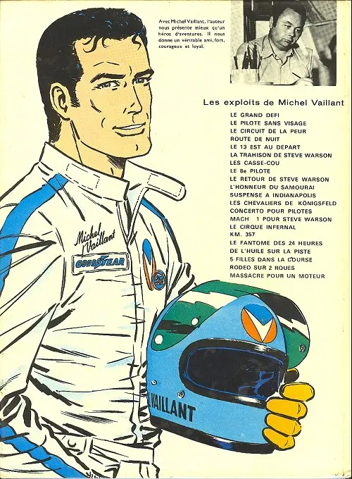 Verso de l'album Michel Vaillant Tome 1 Le grand défi