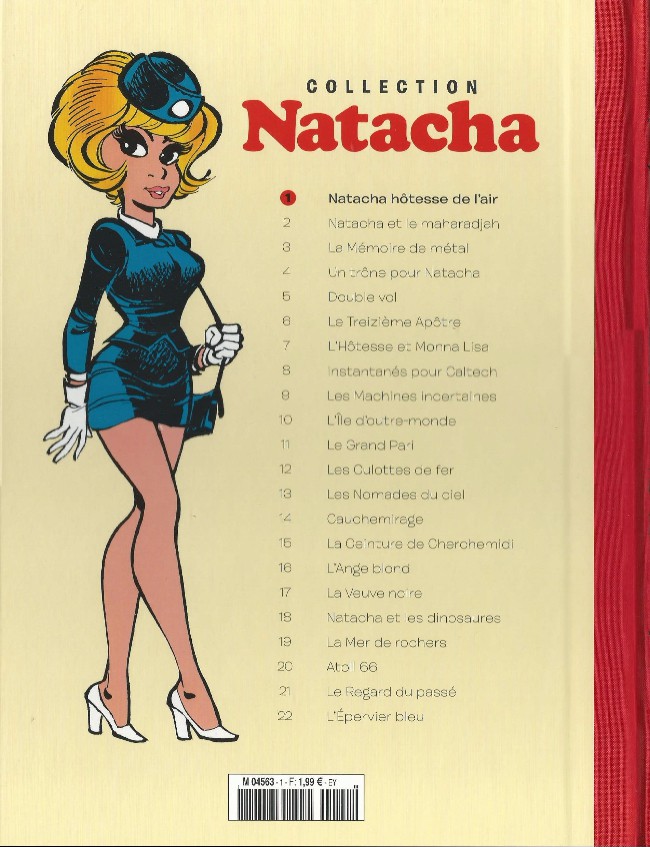 Verso de l'album Natacha - La Collection Tome 1 Natacha hôtesse de l'air