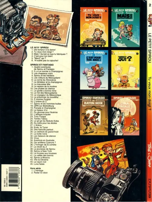 Verso de l'album Le Petit Spirou Tome 2 Tu veux mon doigt ?
