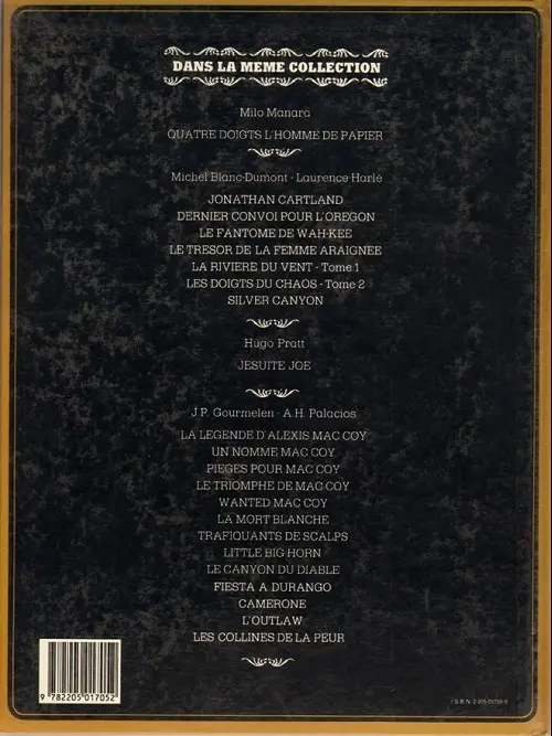 Verso de l'album Quatre doigts - L'Homme de papier
