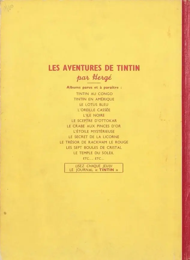 Verso de l'album Quick et Flupke - Gamins de Bruxelles 1e série