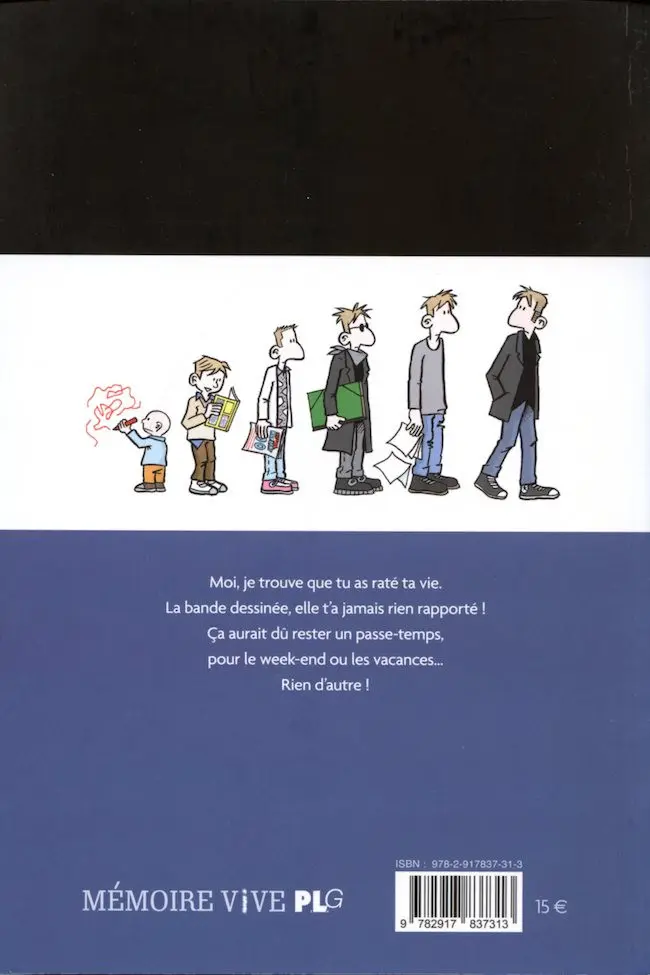 Verso de l'album La Bande dessinée ou comment j'ai raté ma vie