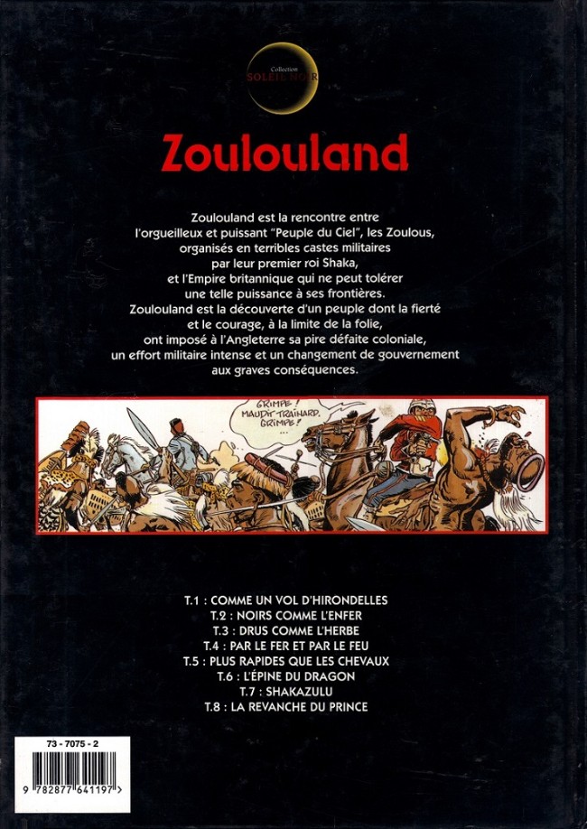 Verso de l'album Zoulouland Tome 5 Plus rapide que les chevaux