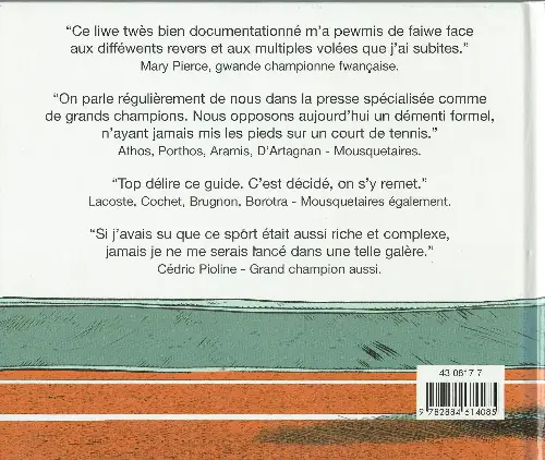 Verso de l'album de A à Z Le Tennis illustré de A à Z
