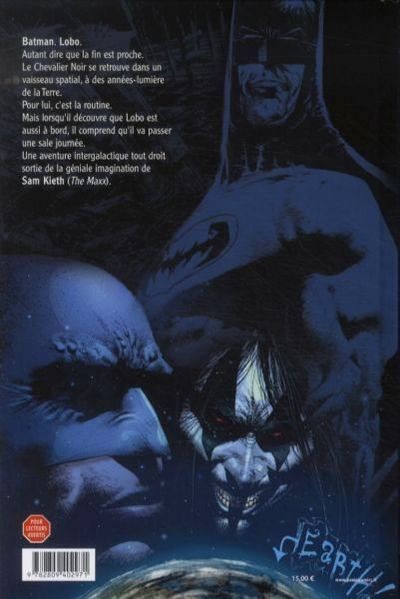 Verso de l'album Batman / Lobo Menace fatale