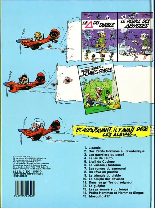 Verso de l'album Les Petits hommes Tome 15 Mosquito 417