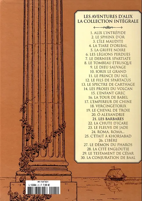 Verso de l'album Alix La collection Tome 21 Les barbares