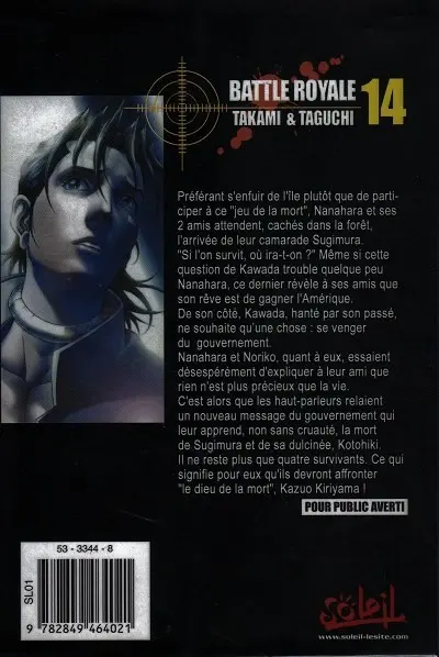 Verso de l'album Battle Royale 14