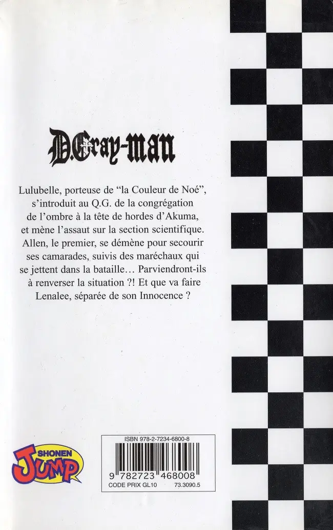 Verso de l'album D.Gray-Man Vol. 15 L'ennemi entre les murs !