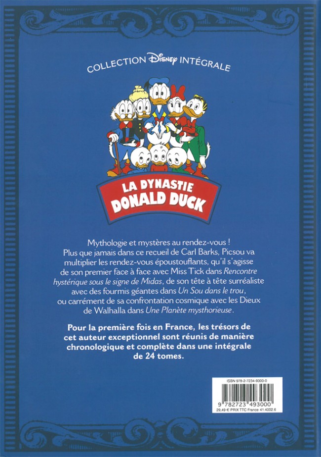 Verso de l'album La Dynastie Donald Duck Tome 12 Un sou dans le trou et autres histoires (1961 - 1962)