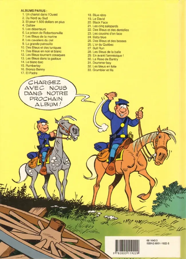 Verso de l'album Les Tuniques Bleues Tome 33 Grumbler et fils