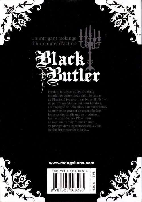 Verso de l'album Black Butler 2 Black Doctor