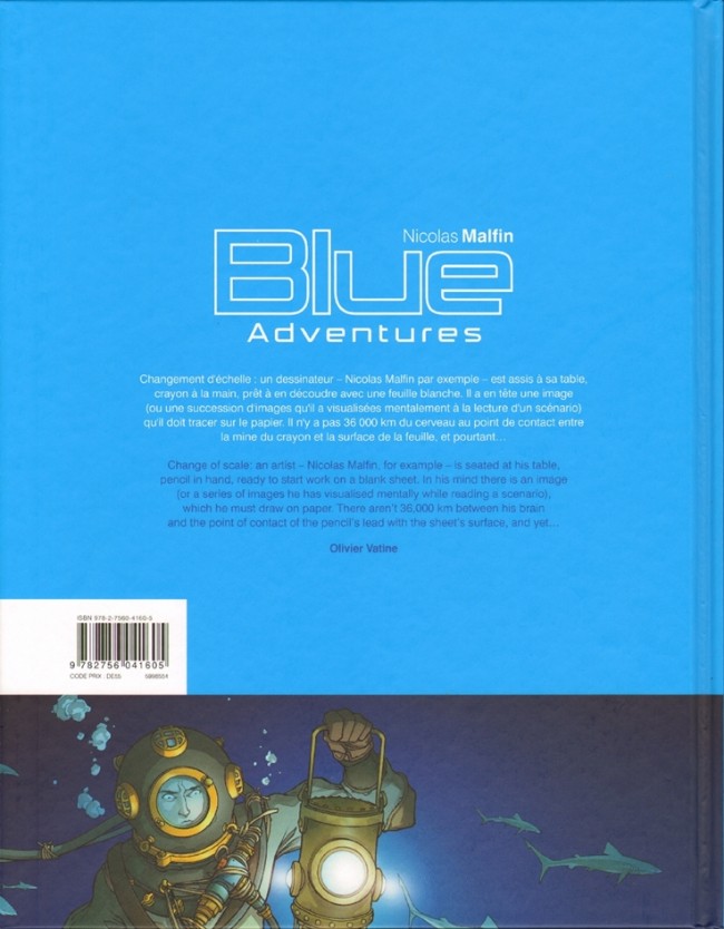 Verso de l'album Blue Adventures