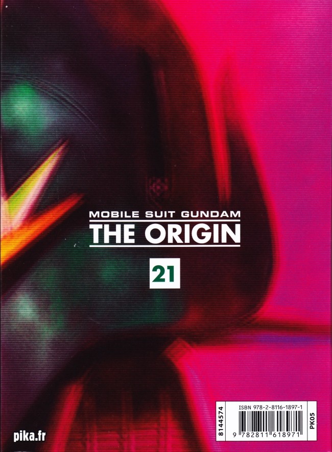 Verso de l'album Mobile Suit Gundam - The Origin 21 Un rayonnement cosmique - 1re partie