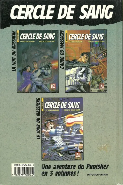 Verso de l'album Super Héros Tome 15 Punisher : Cercle de sang 1/3 - La nuit du massacre