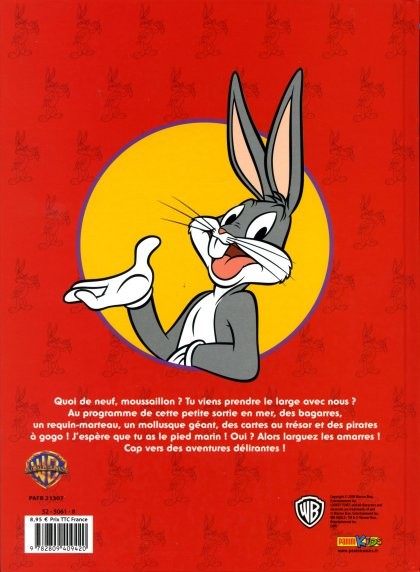 Verso de l'album Bugs Bunny Panini Tome 4 Toons à l'abordage !
