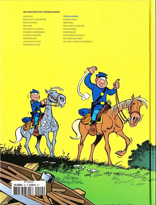 Verso de l'album Les Tuniques Bleues La Collection (Dupuis) Tome 34 Vertes années