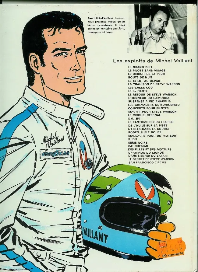 Verso de l'album Michel Vaillant Tome 26 Champion du monde