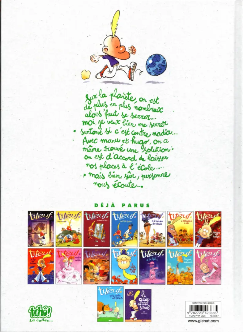Verso de l'album Titeuf Tome 6 Tchô, monde cruel