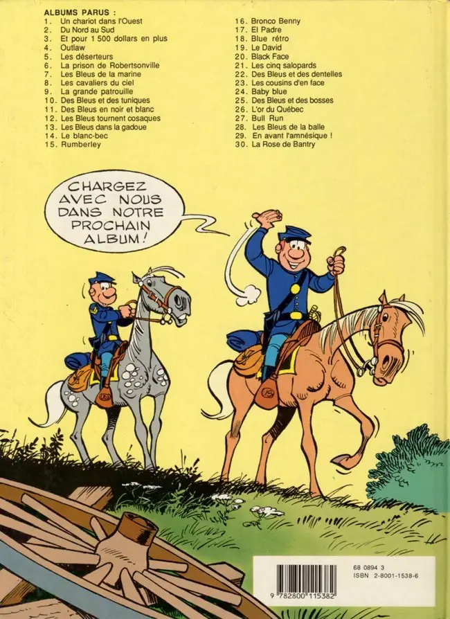 Verso de l'album Les Tuniques Bleues Tome 27 Bull Run