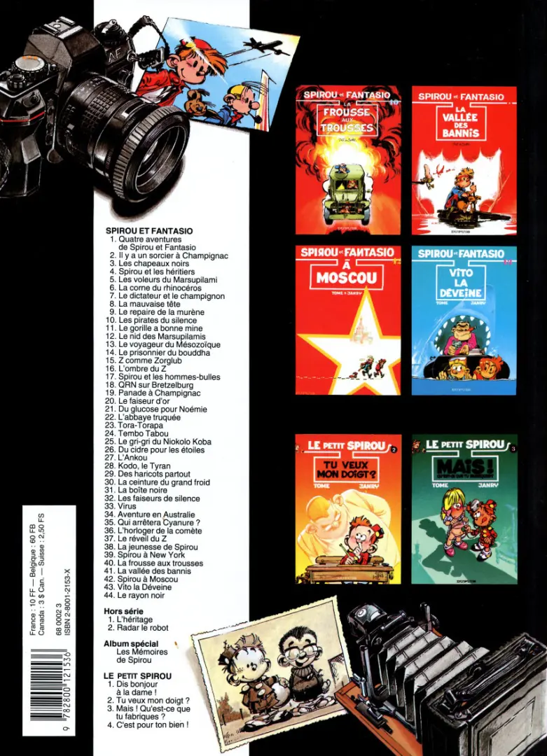 Verso de l'album Spirou et Fantasio Tome 39 Spirou à New York