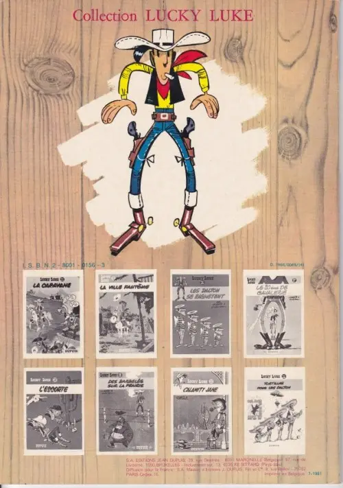 Verso de l'album Lucky Luke Tome 17 Sur la piste des Dalton