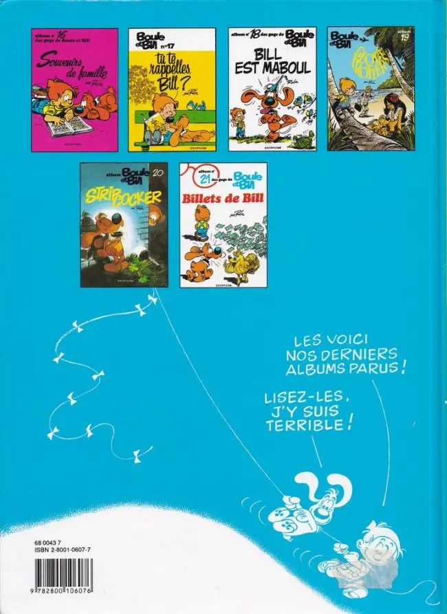 Verso de l'album Boule & Bill Tome 15 Bill, nom d'un chien !