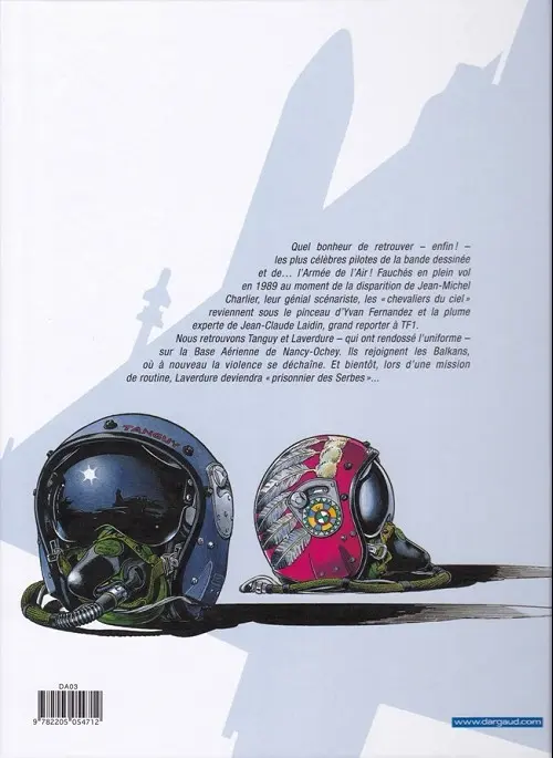 Verso de l'album Les Chevaliers du Ciel Tanguy et Laverdure Tome 1 Prisonniers des Serbes