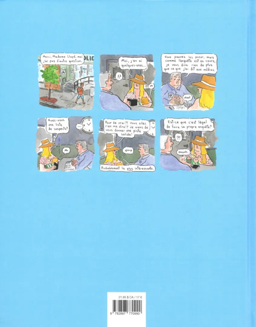 Verso de l'album Rebecca & Lucie mènent l'enquête 1