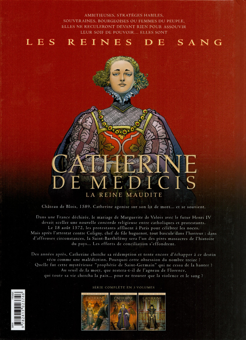 Verso de l'album Les Reines de sang - Catherine de Médicis, la reine maudite Volume 3