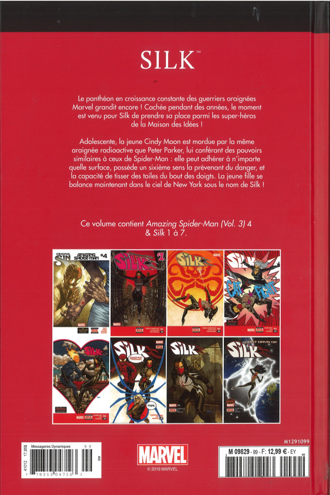 Verso de l'album Le meilleur des Super-Héros Marvel Tome 99 Silk