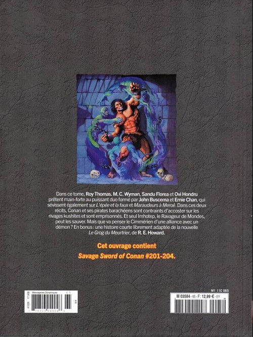 Verso de l'album The Savage Sword of Conan - La Collection Tome 65 L'homme dans la tour de fer