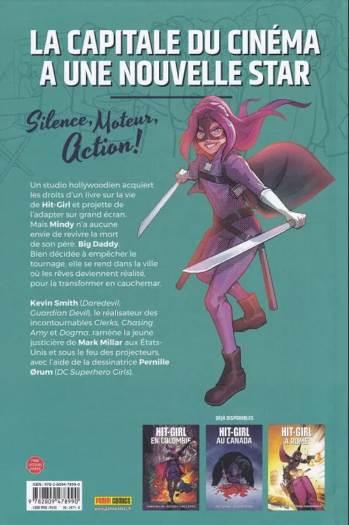 Verso de l'album Hit-Girl Tome 4 Hit-girl à Hollywood