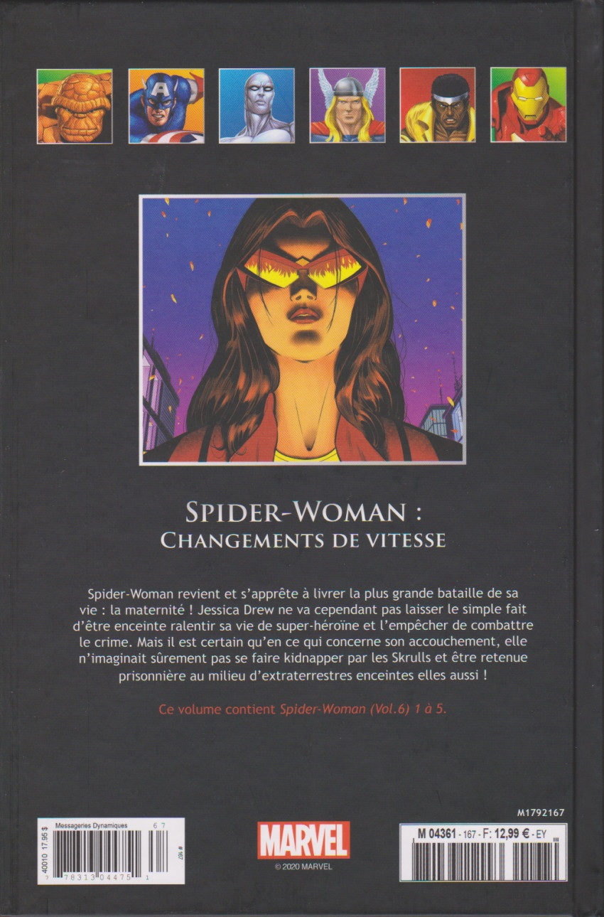 Verso de l'album Marvel Comics - La collection de référence Tome 167 Spider-Woman : Changements de Vitesse
