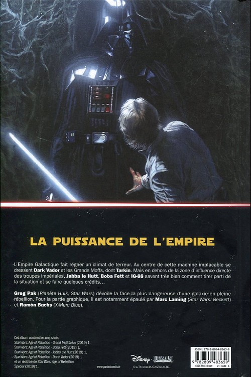 Verso de l'album Star Wars - L'Ère de la rébellion 2 Les Vilains