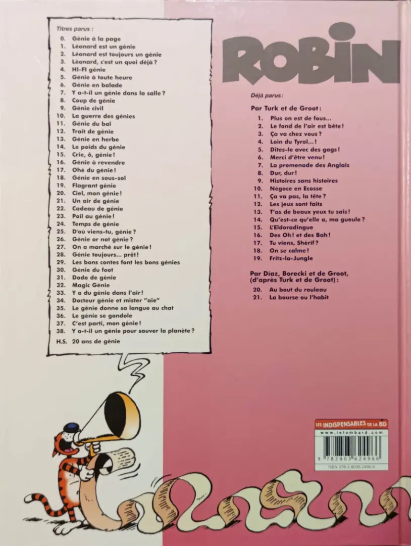 Verso de l'album Léonard Tome 11 Génie du bal