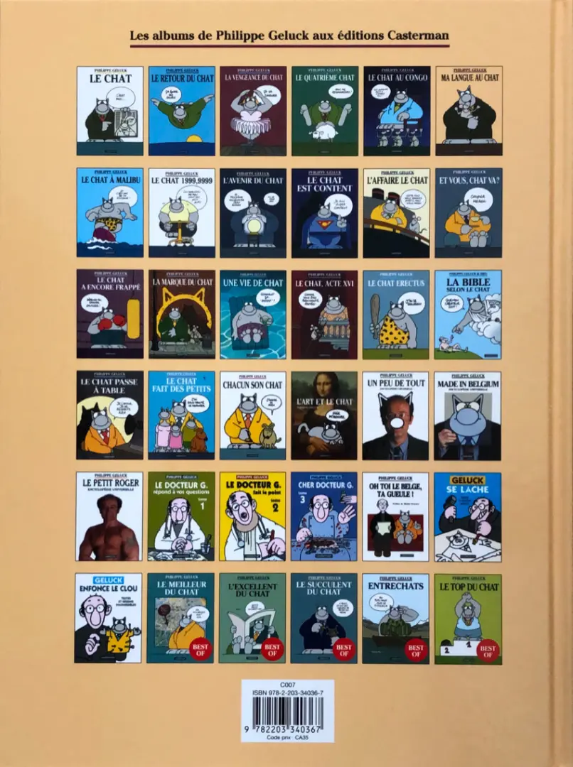 Verso de l'album Le Chat Tome 6 Ma Langue au Chat