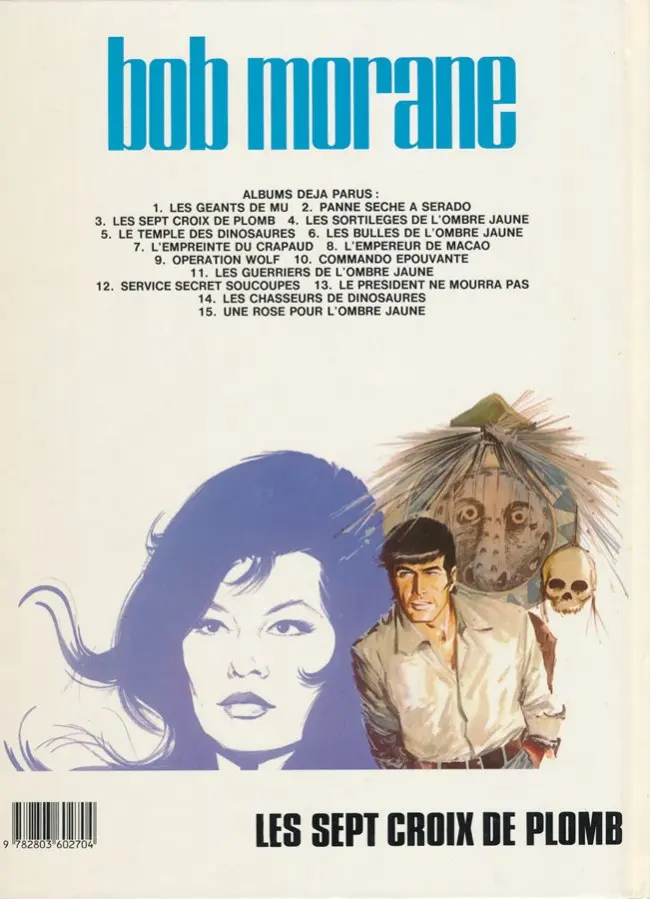 Verso de l'album Bob Morane Tome 22 Les sept croix de plomb