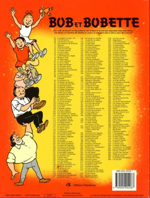 Verso de l'album Bob et Bobette Tome 96 Le cheval rimailleur