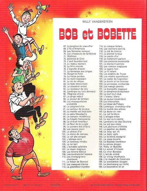 Verso de l'album Bob et Bobette Tome 132 Le dompteur de taureaux