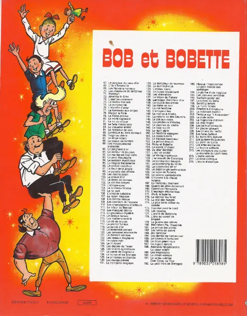 Verso de l'album Bob et Bobette Tome 206 Les barbus baraqués