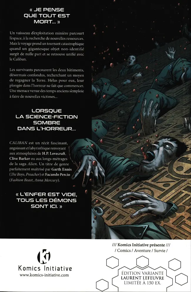 Verso de l'album Caliban