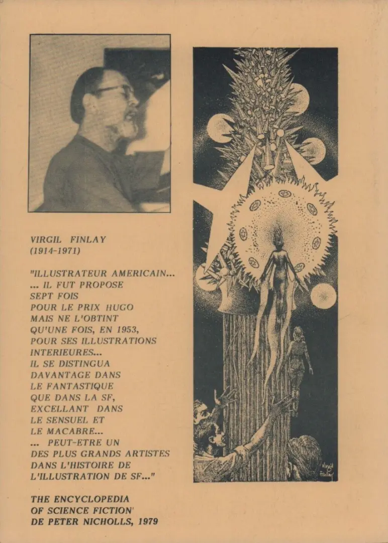 Verso de l'album L'Univers de Virgil Finlay