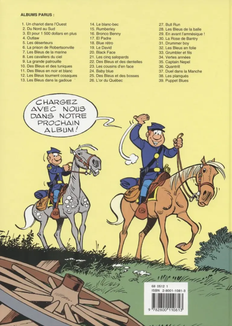 Verso de l'album Les Tuniques Bleues Tome 22 Des bleus et des dentelles